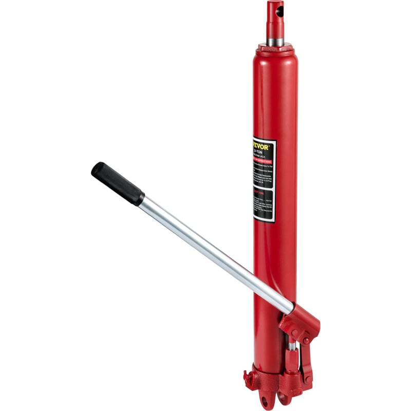 Vevor Verin Hydraulique Long pour Grue deAtelier 3T, Cylindre Hydraulique Support Moteur avec Pompe a Simple Piston et Base a Chape, Tige Hydraulique