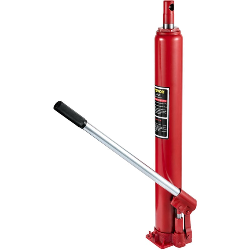 Vevor Verin Hydraulique Long pour Grue deAtelier 4 Tonnes, Cylindre Hydraulique Support Moteur avec Pompe a Simple Piston et Base Plate, Tige