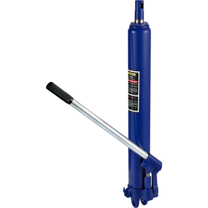 Vevor Verin Hydraulique Long pour Grue deAtelier 8 t, Cylindre Hydraulique Support Moteur avec Pompe a Simple Piston et Base a Chape, Tige