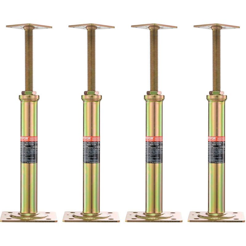 VEVOR 4PCS Cric de Sol Réglable pour Nivellement Plancher Maison 29,46-40,64 cm