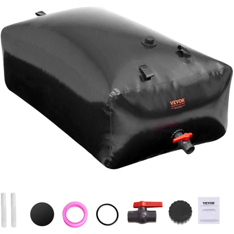 Vessie de Stockage deEau, 540 l, Reservoir deEau Pliable pvc 1000D, Conteneur Souple deEau deUrgence Portable, Sac deEau Douce de Grande Capacite,