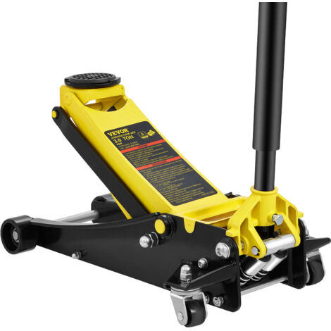 VEVOR Wagenheber, 3 Tonnen niedriger Wagenheber, Hochleistungs-Rennwagenheber aus Stahl mit Doppelkolben-Schnellhubpumpe, Hubbereich des Wagenhebers 3,35"-19,69