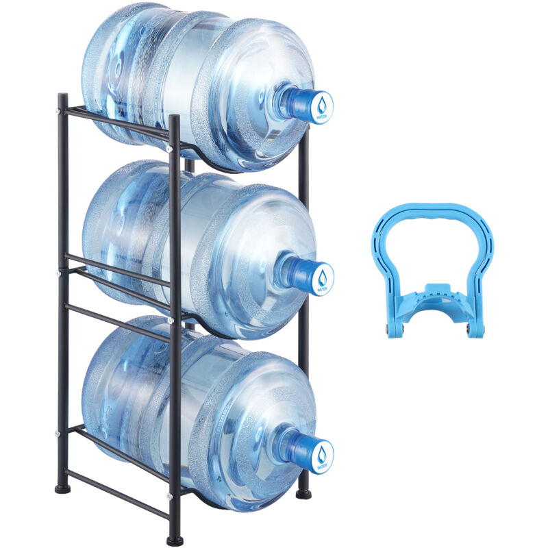 Vevor Wasserkrughalter Mit 3 Ebenen, 5-gallonen-wasserflaschenhalter, Einreihiges Wasserflaschenregal Für 3 Flaschen, Robustes Wasserkrugregal Für