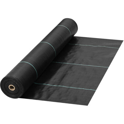 VEVOR Weed Barrier, 5.8oz Landscape Fabric, 3ft x 300ft Cover Mat Heavy Duty Woven Grass Control Geotextile for Garden, Patio, Black