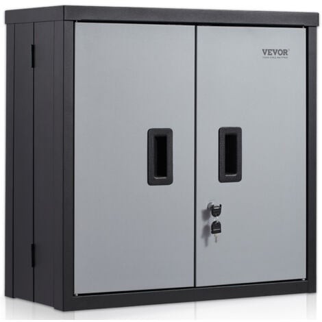 VEVOR Werkstattschrank 660 x 305 x 660 mm Hängeschrank 108,8 kg Gesamtladekapazität Werkzeugschrank kaltgewalzte SPCC-Stahlkonstruktion Metallschrank Wandmontage inkl. 4 magnetischen Saugtüren