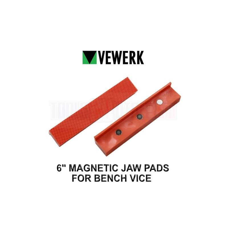 Vewerk - Engineers Vice Jaws 6 150mm Magnetic Jaw Pads Bench Vice Non Marking 2677