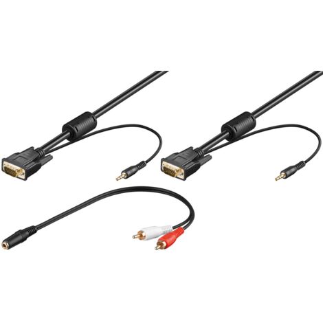 VGA-Kabel mit 3,5 mm Stereo-Audio-Buchse 3m