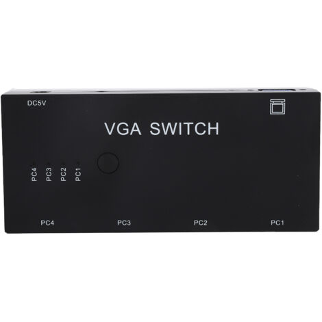 VGA-Umschalter mit 4 Eingängen und 1 Ausgang, Verteilerbox für VGA/XVGA/SVGA/UXGA-Monitore