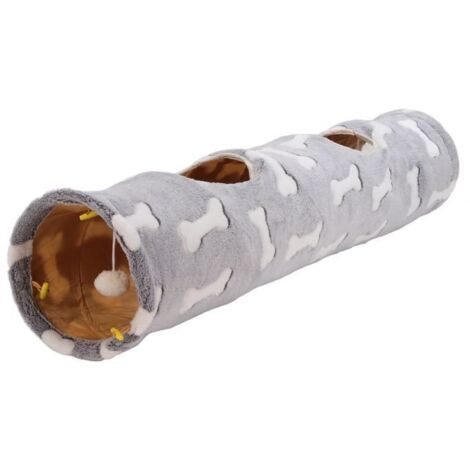 VGEBY Jouet tunnel de chat en peluche Tube de tunnel pour chat en peluche, tube de tunnel pour chat pliable, animalerie jouet