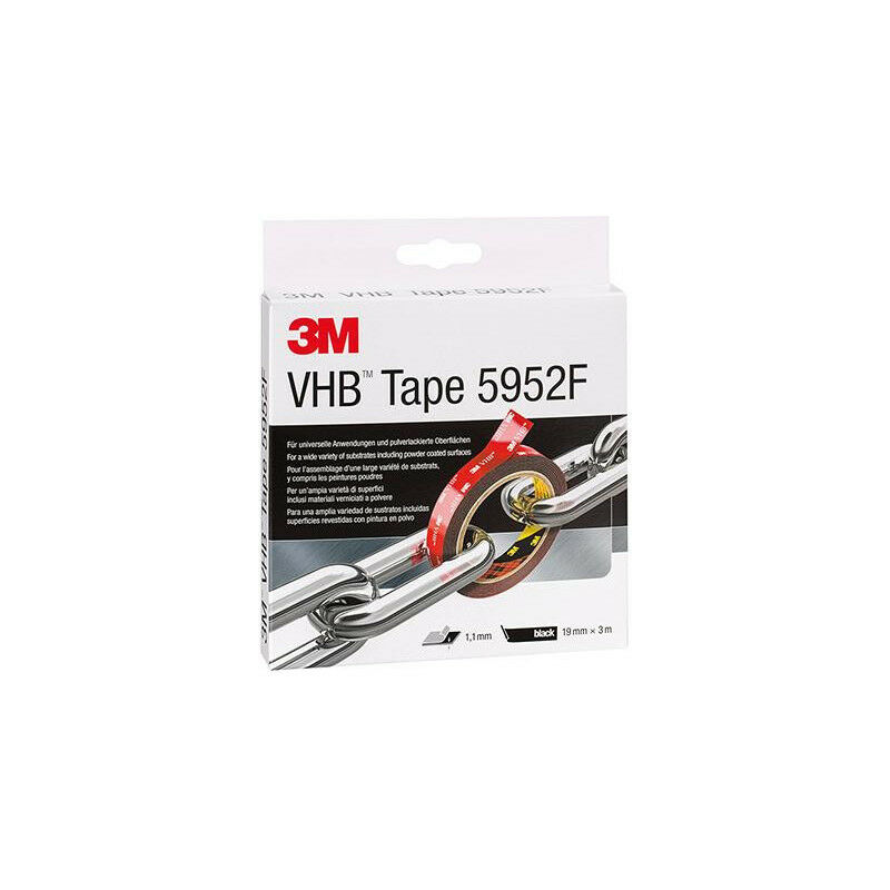 

Cinta De Doble Cara Vhb 5952F Negro 19 Mm X 33 M 3M (Par 4)