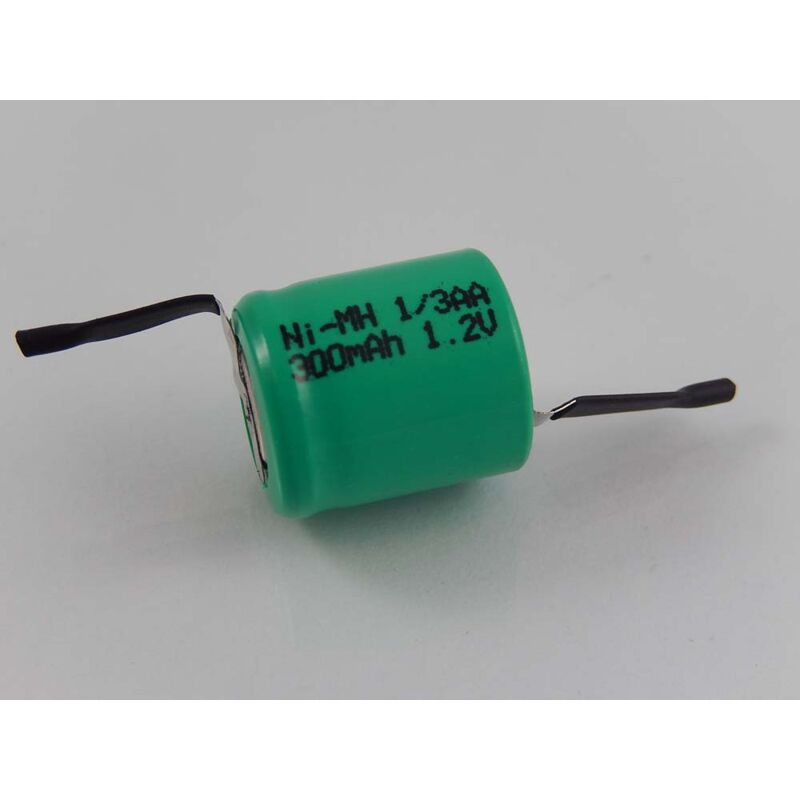 

1/3AA NI-MH Pila 300mAh (1.2V) terminal de soldadura-Z para modelismo, lámparas solares, teléfonos, etc. - Vhbw