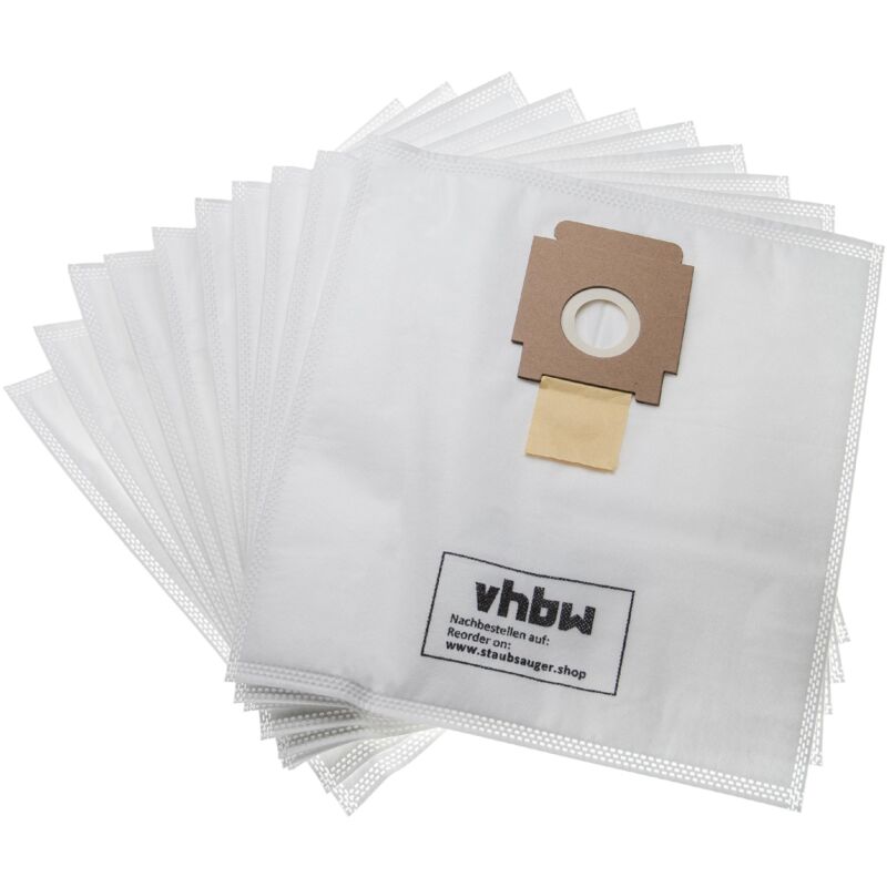 Vhbw - 10x bolsa compatible con Rowenta RO513111410, Shock Absorber, RO5131 aspiradora - vellón micro, 33 cm x 31 cm blanco