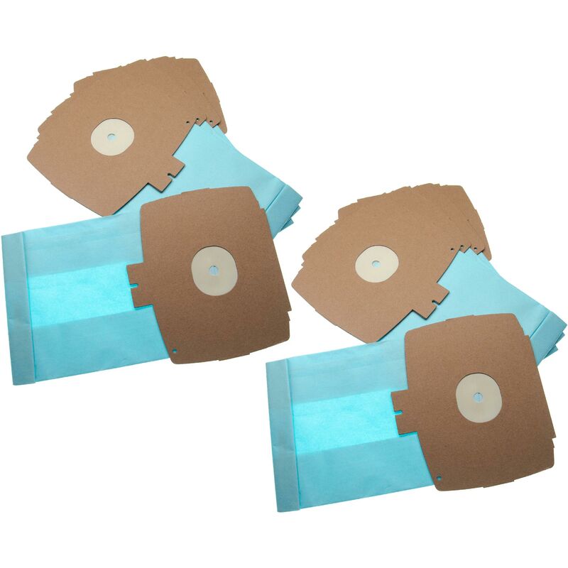 

10x bolsa compatible con AEG/Electrolux 113 466 aspiradora - papel, 26.1 cm x 15.05 cm, azul claro - Vhbw