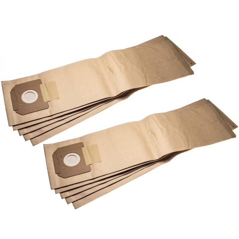 

10x bolsa compatible con Kärcher NT 611 Eco TEA aspiradora - papel, 40 cm x 20 cm, marrón - Vhbw