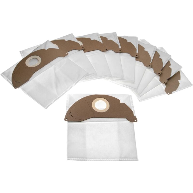 

vhbw 10x bolsa aspiradora compatible con Kärcher A 2024 pt, A 2054 Me, A 2064 PT, A 2074 PT, A 2206, A 2236 - Micro vellón, 24,5 cm x 23,5 cm