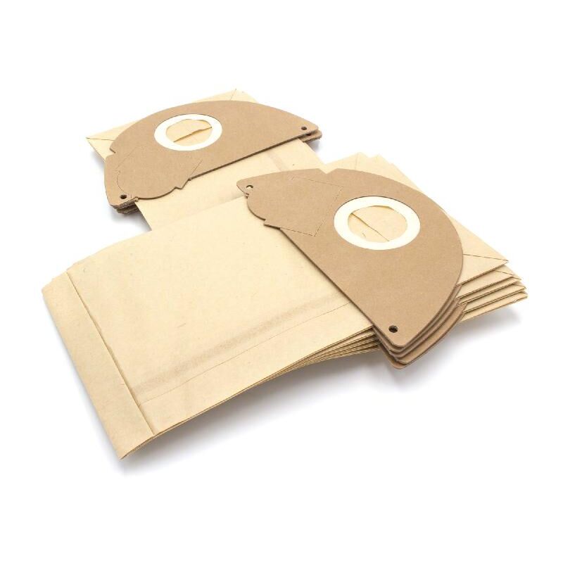 

10x bolsa compatible con Kärcher K2301, K4000PLUS, K4000TE, S 4125, S 5125, S4125DRY15, S5125AQUA15 aspiradora - papel, marrón - Vhbw