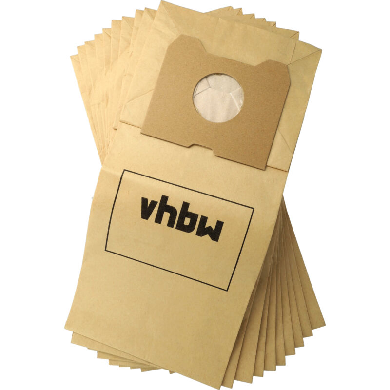 

vhbw 10x Bolsa aspiradora compatible con Philips HR 6814 Triathlon, 6815 Triathlon, 6835BT aspiradora - papel, 30 cm x 20 cm, color arena
