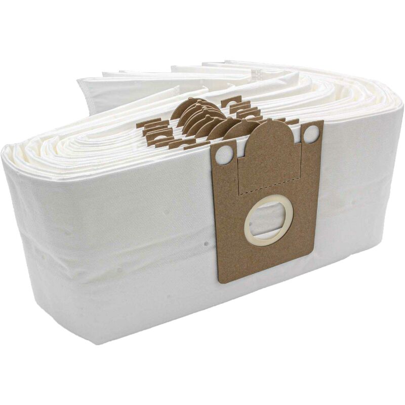 

vhbw 10x Bolsa aspiradora compatible con Nilfisk-Alto GM 110, GD 110, VD 10, Viking aspiradora - vellón micro, 30 cm x 16,5 cm, blanco