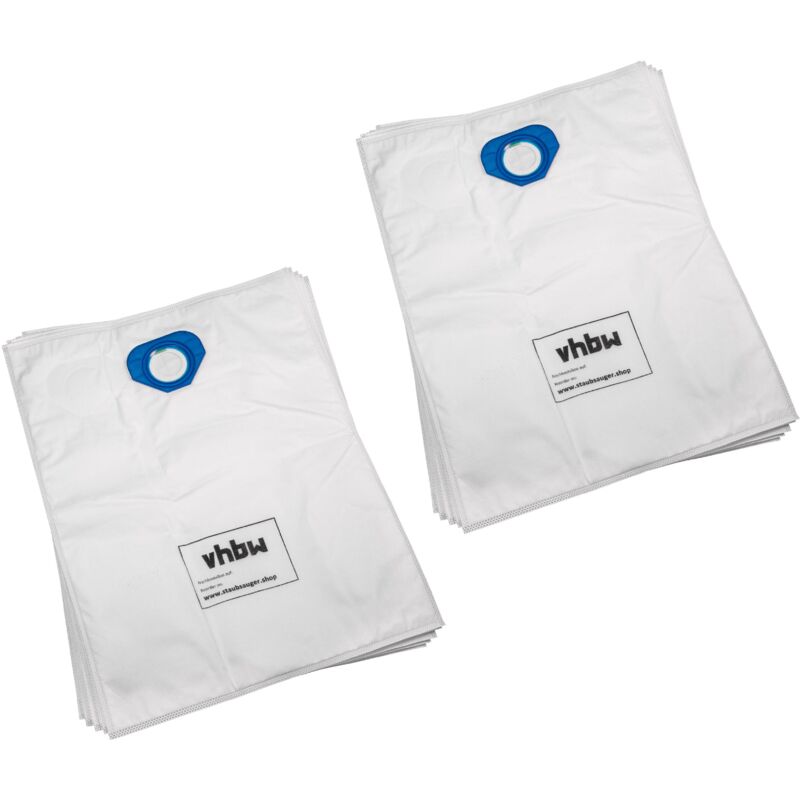 10 microfleece Dust Bags compatible with bvc c 600, Compact 600, Junior, Junior Super, s 500, s 600, s 700, s 800 Vacuum Cleaner, 63cm x 49cm - Vhbw