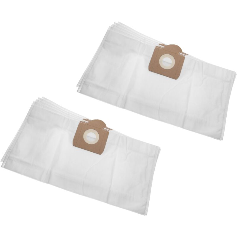 10 microfleece Dust Bags compatible with Kärcher a 2001, k 2001, k 3011, nt 2001, nt 211, nt 3011 Vacuum Cleaner, 27,9cm x 55.35cm, White - Vhbw