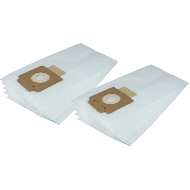 10 microfleece Dust Bags compatible with Kärcher bv 5/1, bv 5/1 bp, ds 5300, t 10/1, t 7/1, t 7/1 Adv Vacuum Cleaner, 33.3cm x 17cm, White - Vhbw