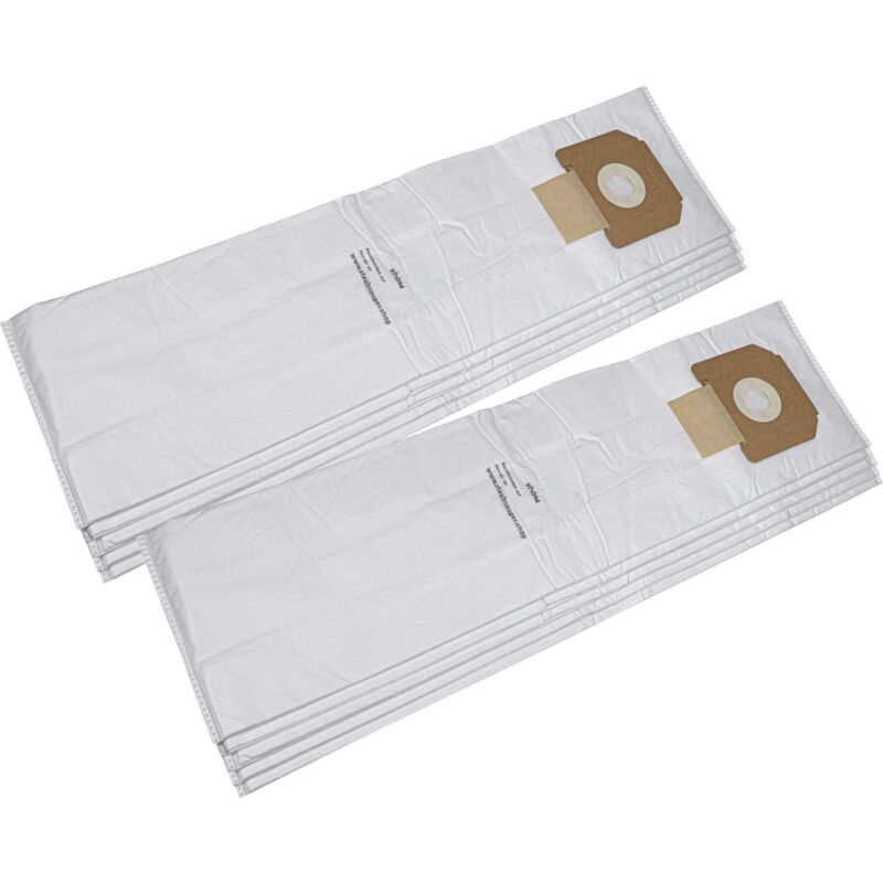 10 microfleece Dust Bags compatible with Kärcher nt 55/1 Tact Adv, 55/1 Tact Te, 55/1 Tact Te m, nt 561 Eco Vacuum Cleaner, 75,5 cm x 20cm, White
