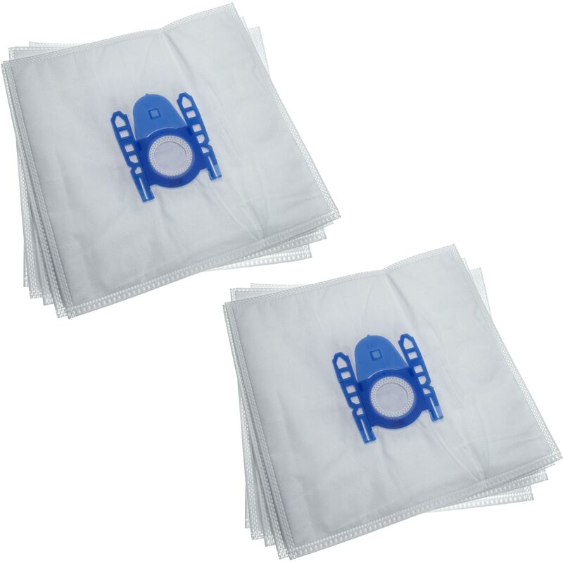 10 microfleece Dust Bags compatible with Kärcher vc 5100, vc 5200, vc 5300 Vacuum Cleaner - Typ f/j, 30cm x 30cm, White - Vhbw
