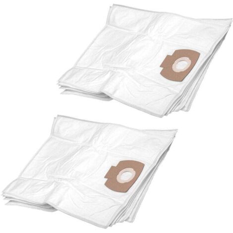 vhbw 10 microfleece Dust Bags compatible with Makita 446L, VC2010L, VC2021L, VC2511, VC2512L, VC3011L Vacuum Cleaner, White