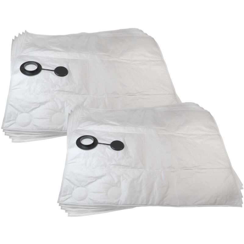 10 microfleece Dust Bags compatible with Nilfisk / Alto maxxi ii 75-2, VL500-55, VL500-75 Vacuum Cleaner, 88,2cm x 62cm, White - Vhbw