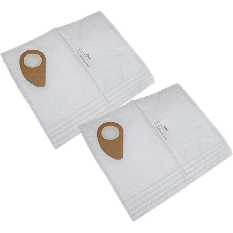 10 microfleece Dust Bags compatible with Nilfisk Buddy ii 12, 18, 18 inox, 18 l, 18 t, 18 t inox Vacuum Cleaner, 48,85cm x 33.4cm, White - Vhbw