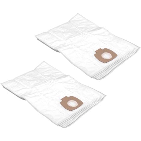 vhbw 10 microfleece Dust Bags Replacement for Metabo 630296000 for Vacuum Cleaner, White