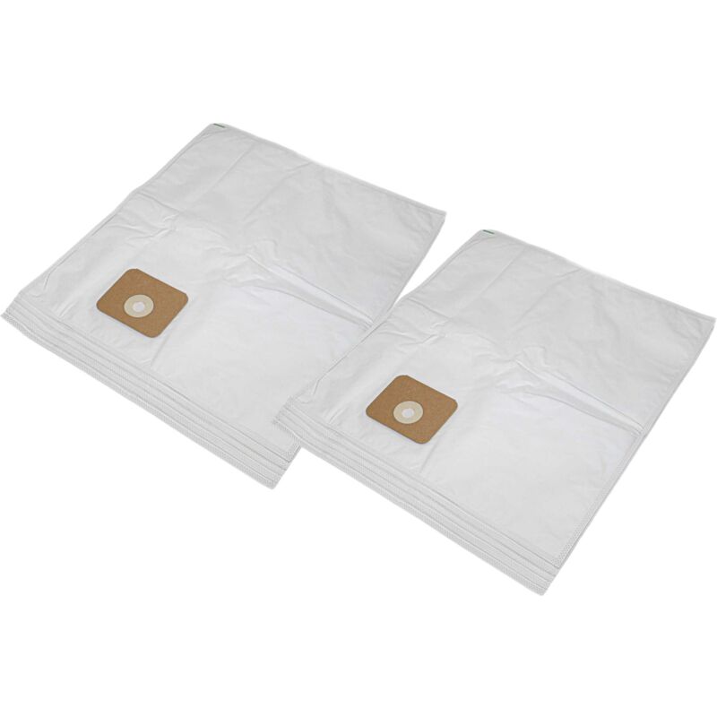 10 microfleece Dust Bags Replacement for Nilfisk 107417195 for Vacuum Cleaner, 54,15cm x 49.5cm, White - Vhbw