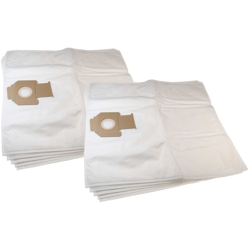 vhbw 10 microfleece Dust Bags Replacement for Nilfisk 302004004 for Vacuum Cleaner, 64cm x 58cm, White
