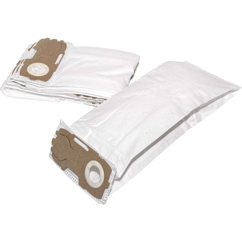 10x Vacuum Cleaner Bag Replacement for Swirl V62 for Vacuum Cleaner - Microfleece, 21.5 cm x 18 cm, White - Vhbw