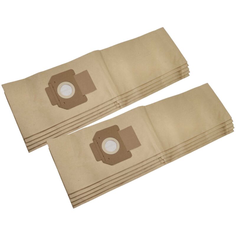 Vhbw - 10 Paper Dust Bags compatible with Ghibli 590K Vacuum Cleaner, brown