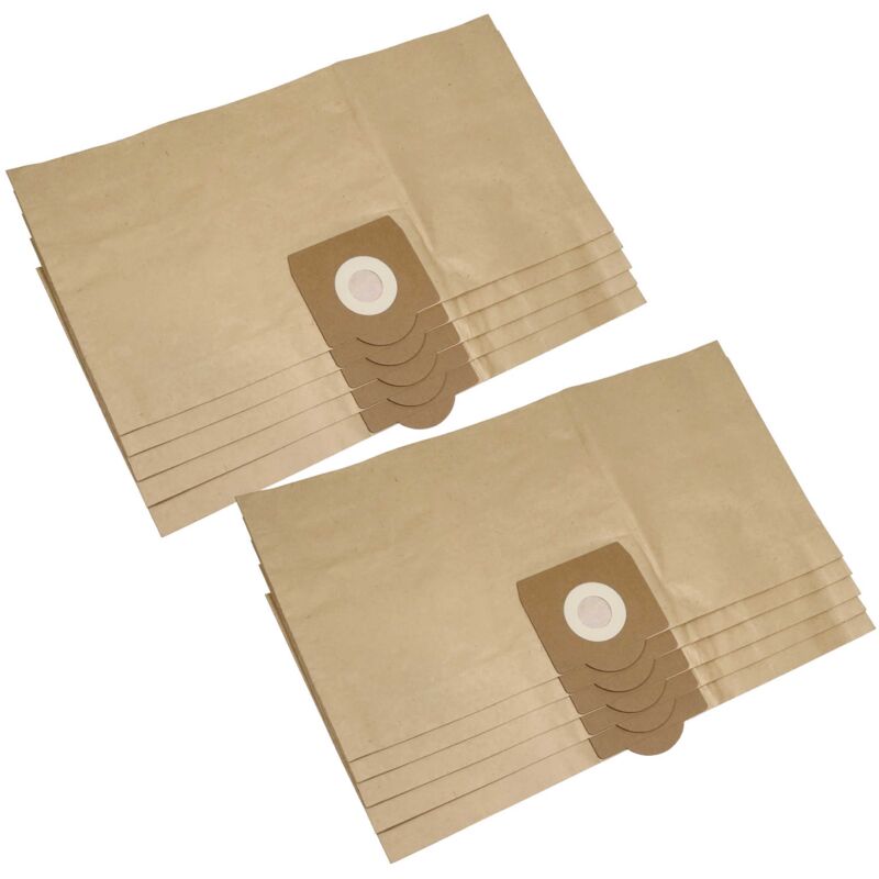 10 Paper Dust Bags compatible with Kärcher a 2001, k 2001, k 3011, nt 2001, nt 211, nt 3011 Vacuum Cleaner, 56cm x 28.35cm, sand-coloured - Vhbw
