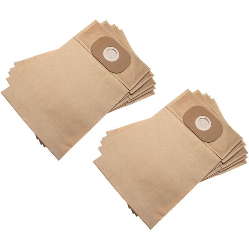 vhbw 10 Paper Dust Bags Replacement for Kärcher 6.904-216, 6.904-216.0 for Vacuum Cleaner, 30cm x 18.95cm, sand-coloured