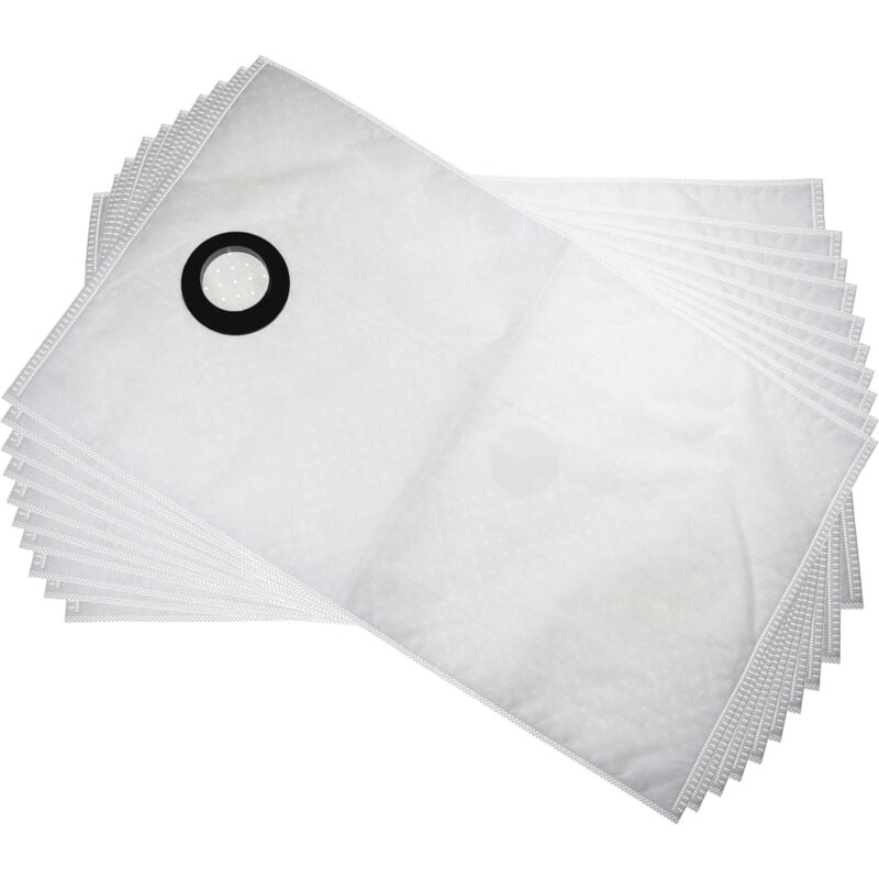 10x sacs compatible avec Makita 440, 445 aspirateur - microfibres non tissées, blanc - Vhbw
