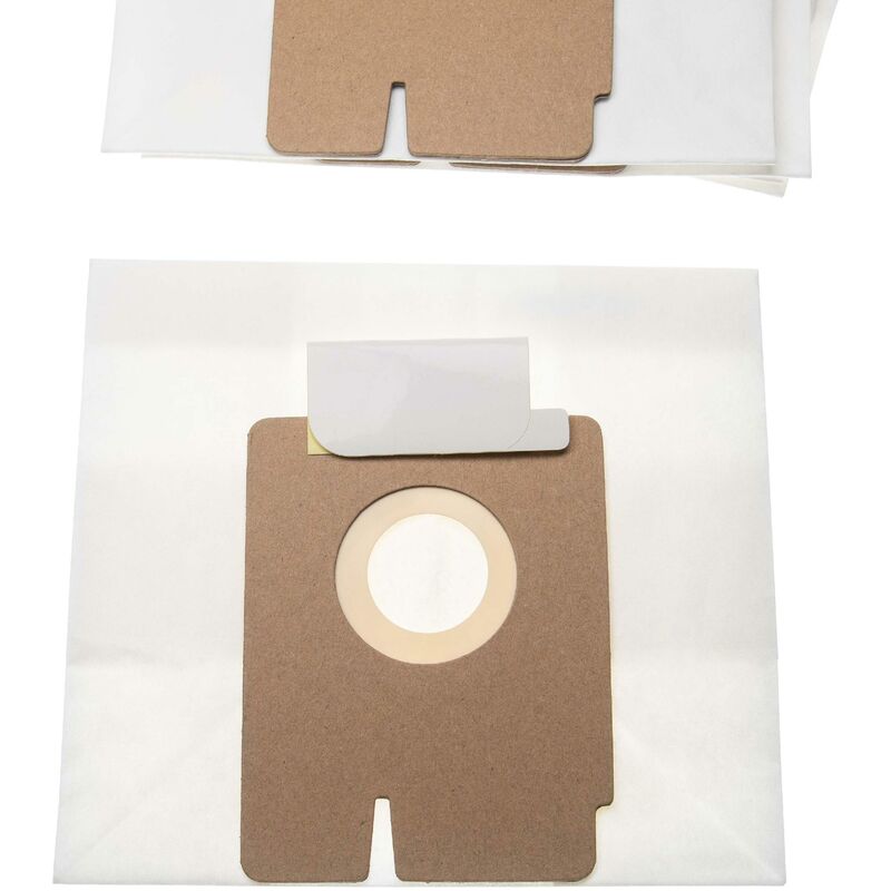 Image of 10 sacchetti carta compatibile con Hoover TFV2015 013, TFV2016 011, TFV2017 011, TFV2018 011, TFV2020 013 aspirapolvere 15.85cm x 17.5cm - Vhbw