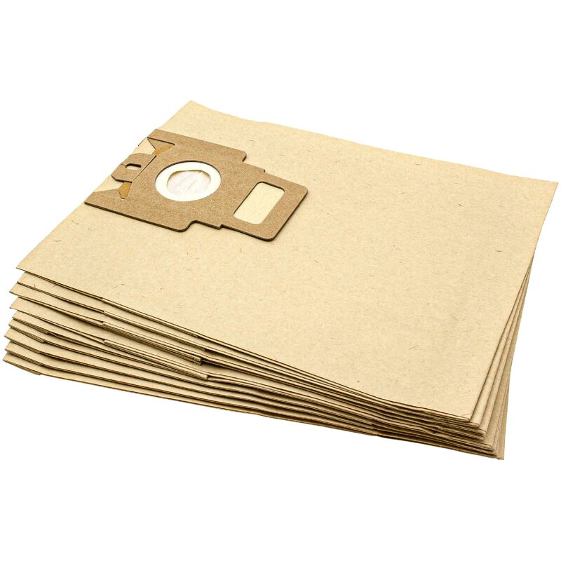 Image of 10x sacchetto compatibile con Miele Clean Team 500 Plus, Clean Team S718 aspirapolvere - in carta, 28,5cm x 22cm, color sabbia - Vhbw