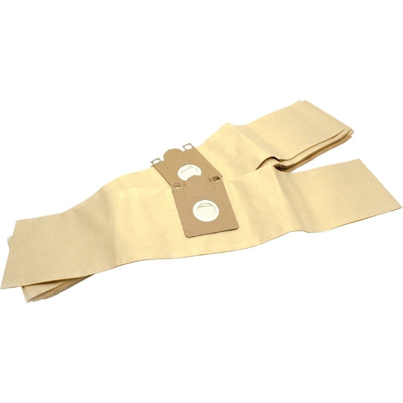 Image of 10x sacchetto dell'aspirapolvere compatibile con Nilfisk-Alto gm 110, gd 110, vd 10, Viking aspirapolvere - in carta, 28cm x 18cm, color sabbia - Vhbw