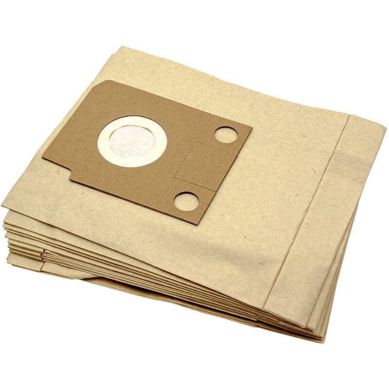 Image of 10x sacchetto compatibile con Hoover S3732 / s 3732, S3731 / s 3731, s 3732 Audio aspirapolvere - carta, 26cm x 21cm color sabbia - Vhbw