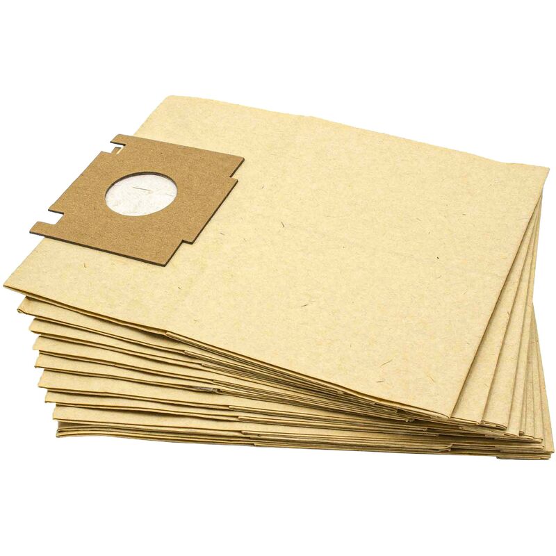 Image of 10x sacchetto dell'aspirapolvere compatibile con Artec ro 300 - 340 aspirapolvere - in carta, 23cm x 18cm, color sabbia - Vhbw