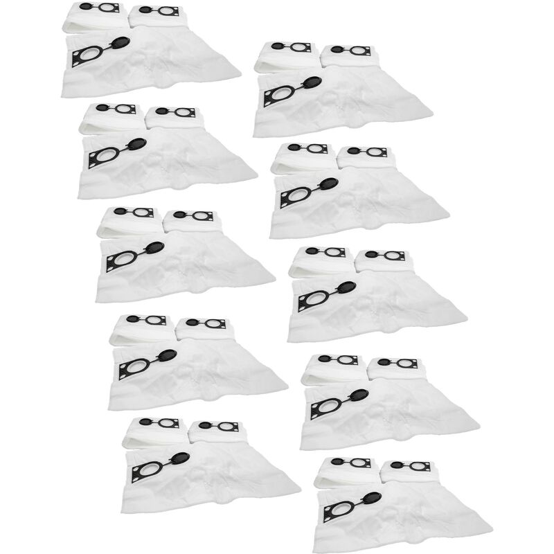 Image of 100x sacchetto dell'aspirapolvere compatibile con bti nts 20 (a/h/m), ar 1225 is aspirapolvere - in microfibra, 66,4cm x 39,6cm, bianco - Vhbw