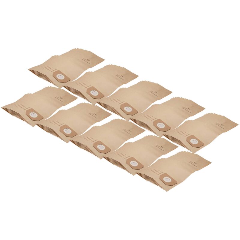vhbw 100x Vacuum Cleaner Bag compatible with Clarke CVAC25SS Vacuum Cleaner, 30 cm x 17.5 cm, Brown