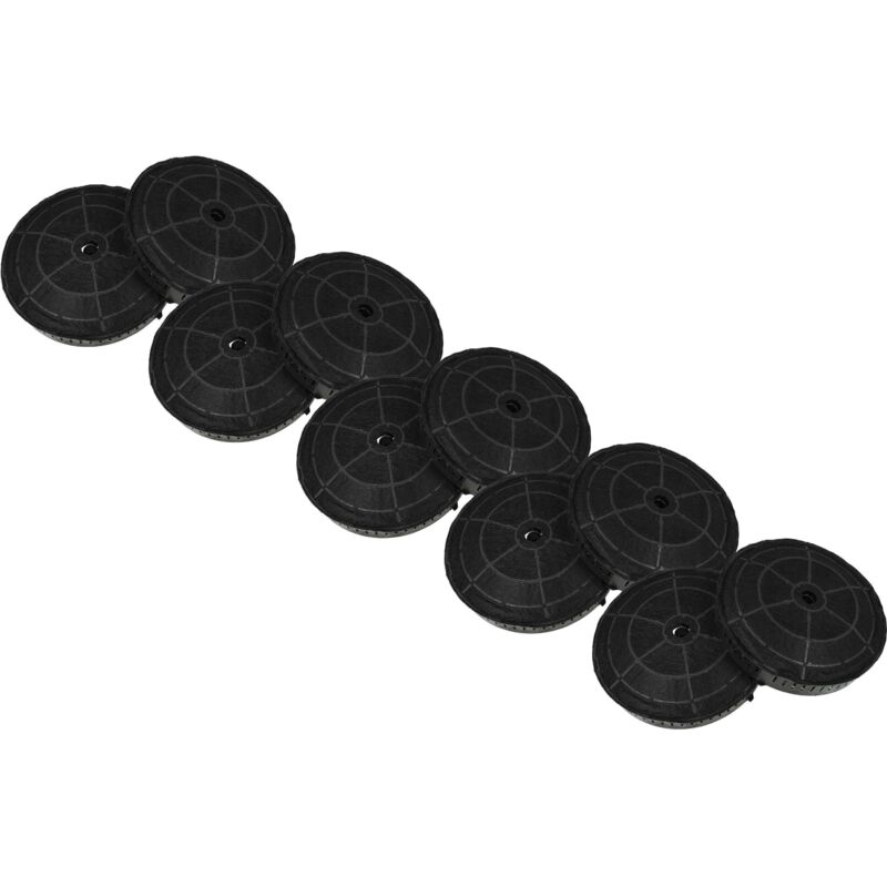 vhbw 10x Activated Carbon Filter compatible with Bosch DEM63AC00B/01, DEM66AC00, DEM66AC00/01, DEM63AC00(00) Extractor Hood - 17.2 cm