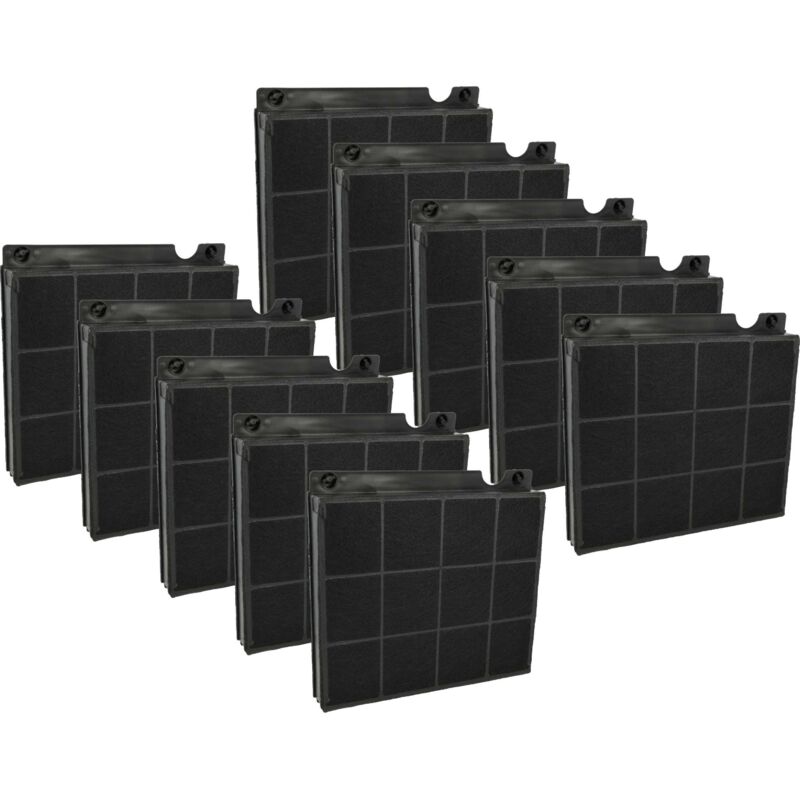 vhbw 10x Activated Carbon Filter compatible with Bosch DWA06E652/01, DWA06E661/01, DWA06E661/02, DWA06E661/03 Extractor Hood