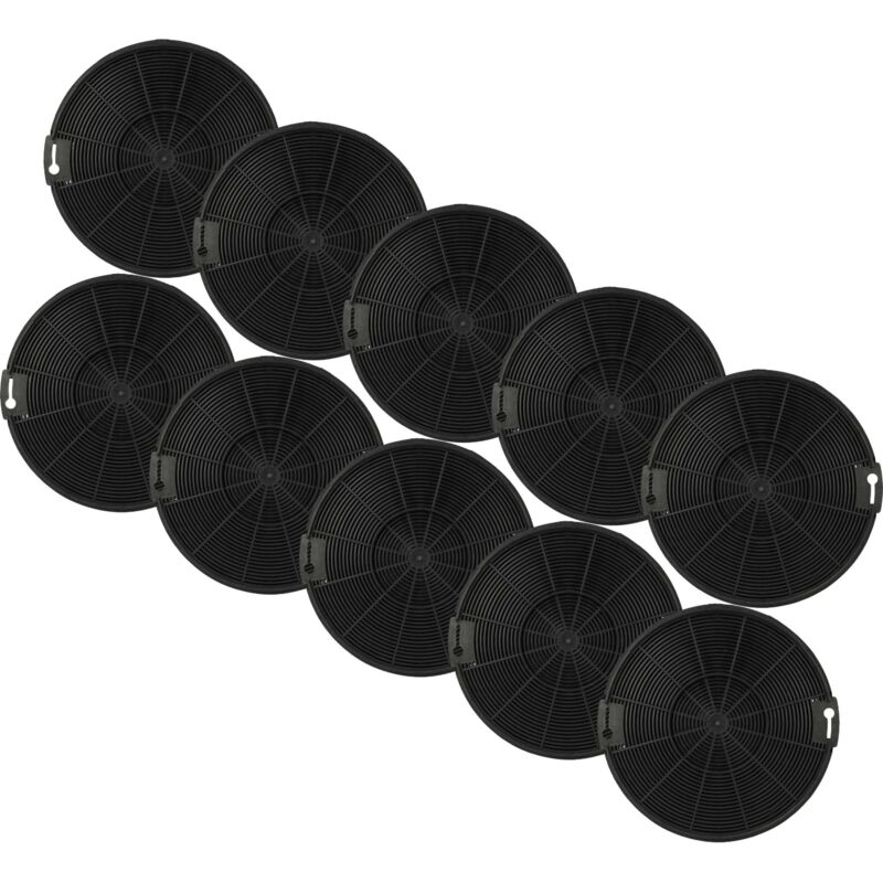 vhbw 10x Activated Carbon Filter Replacement for FABER 112.0254.245, 112.0067.944 for Extractor Hood - 15 cm