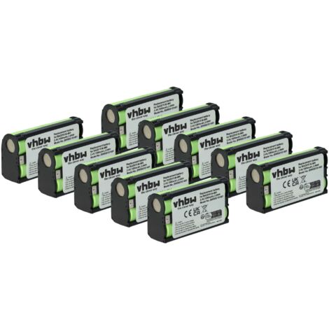 vhbw 10x batteria compatibile con Sennheiser EK 300 IEM G2, EK 2015, EK 2000 IEM, EK 2153 auricolari cuffie wireless (1500mAh, 2,4V, NiMH)
