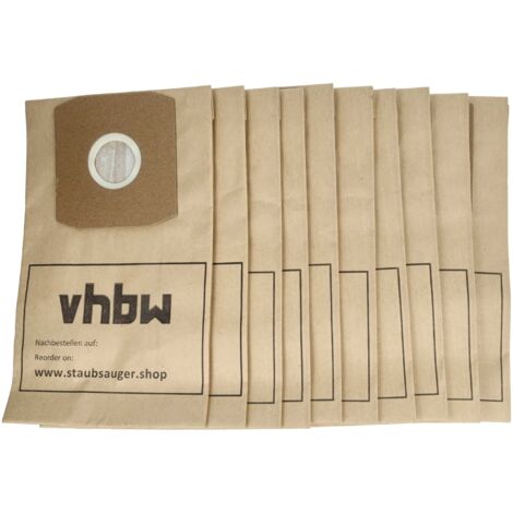 vhbw 10x Bolsa aspiradora compatible con Daewoo RC-300 S/YL, RC-3006 B, RC-3006 S, RC-320 aspiradora - papel, 27,5 cm x 16 cm, color arena